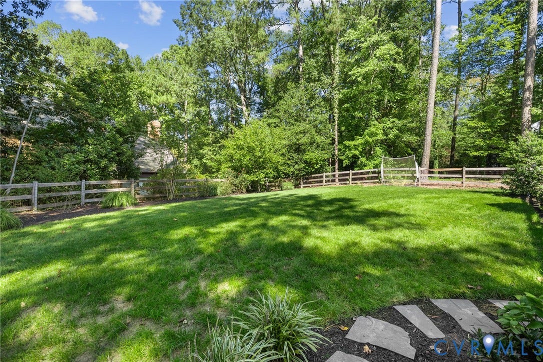 200 Ruggles Place, Tuckahoe, Henrico, VA 23229 Rear yard can be expanded. Fenced area is well inside the property lines