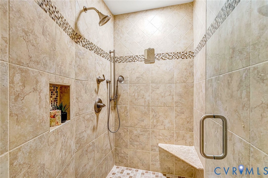12012 Wheat Ridge Court, Chappell Ridge, Glen Allen, VA 23059 Tiled Shower