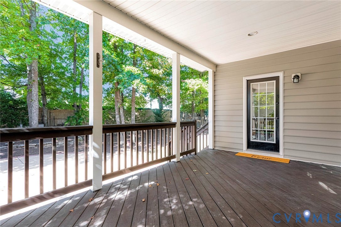 12012 Wheat Ridge Court, Chappell Ridge, Glen Allen, VA 23059 Covered Rear Porch