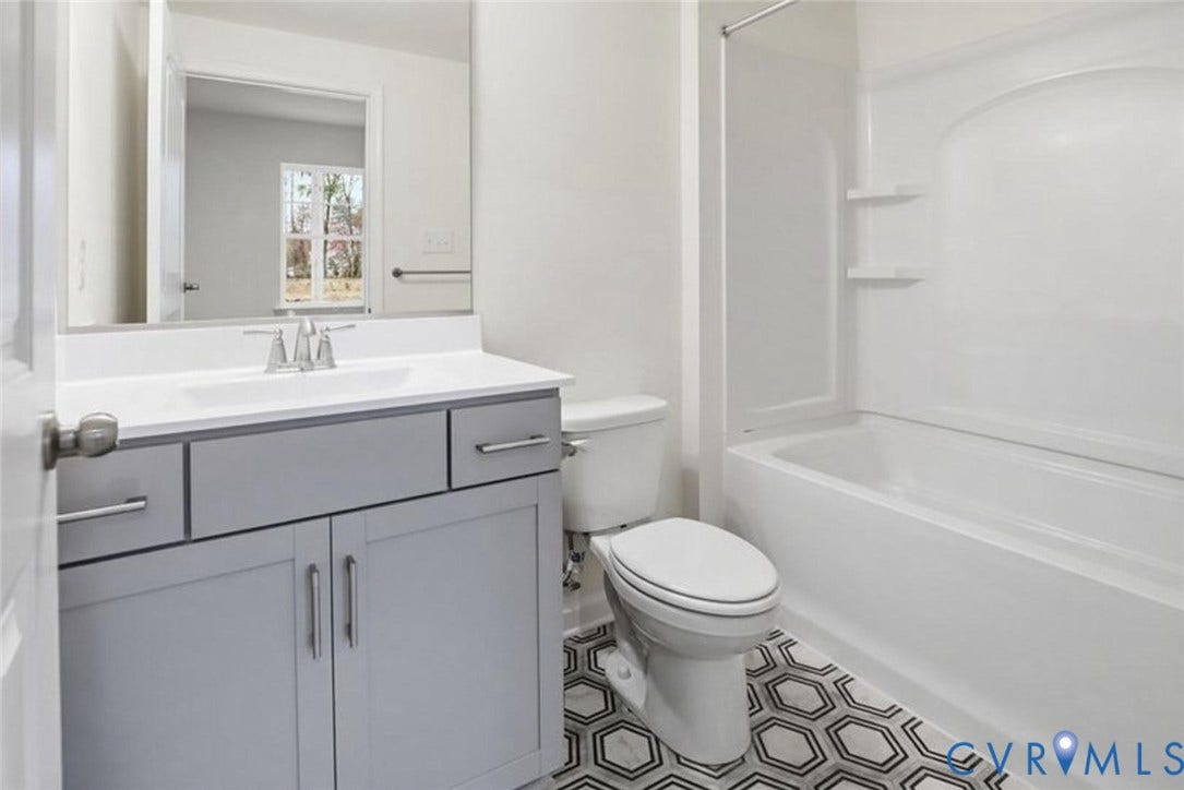 16330 Alexandria Court, Hampton Ridge At Hampton Park, Moseley, VA 23832 Guest room full bath. This home is UNDER CONSTRUCTION. The photo represents the plan, not the actual home. Design selections have been made.