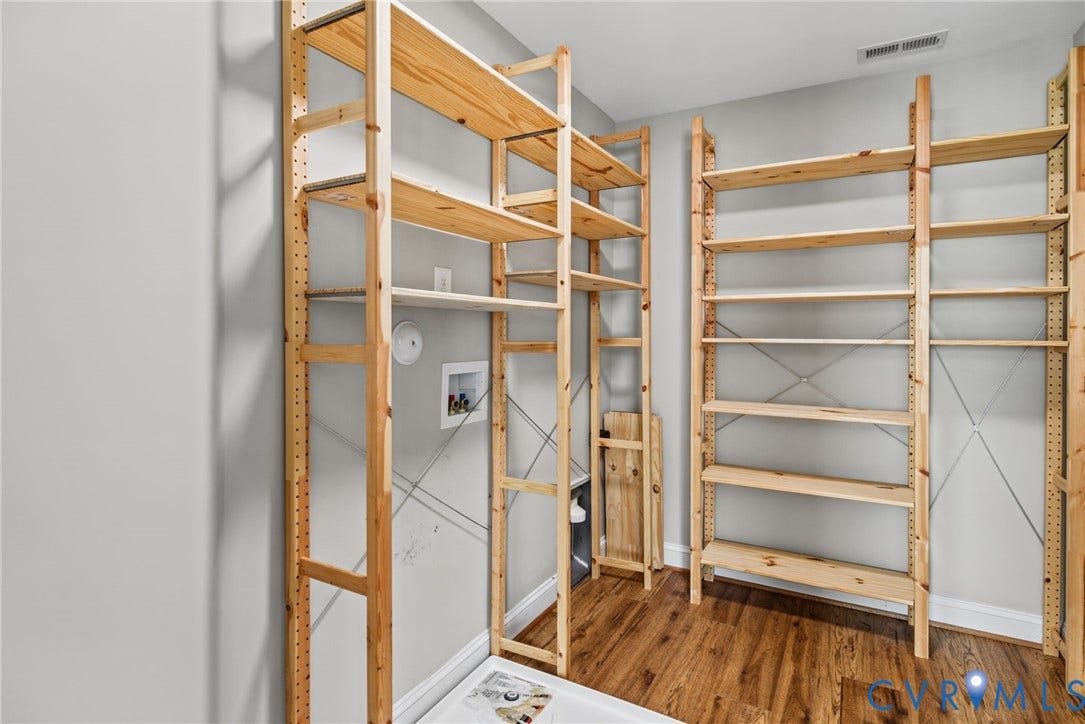 1425 Montcroft Way, Midlothian, VA 23112 Wood-finish flooring and multiple levels of built-in open pine shelving