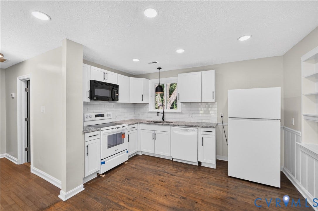 Granite counters in kitchen