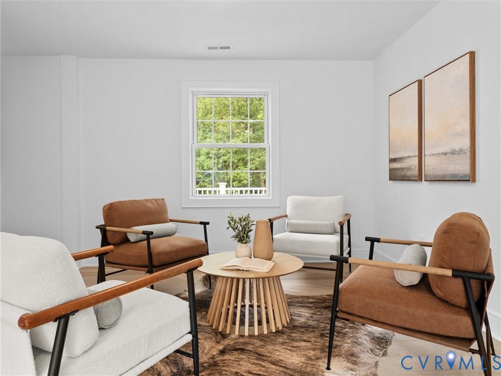 702 Westham Parkway, Westham, Henrico, VA 23229 Hardwood flooring, white walls, and a large window with white trim