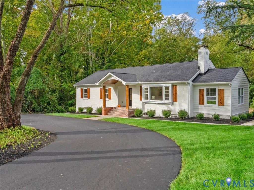 702 Westham Parkway, Westham, Henrico, VA 23229 White exterior with wood-finish shutters and a dark shingle roof