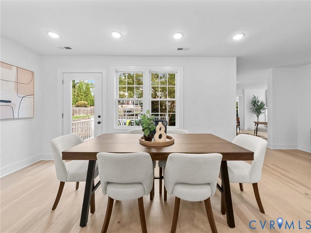 702 Westham Parkway, Westham, Henrico, VA 23229 Recessed lighting, wood-finish flooring, white walls, multiple windows, and a glass-paneled exterior door