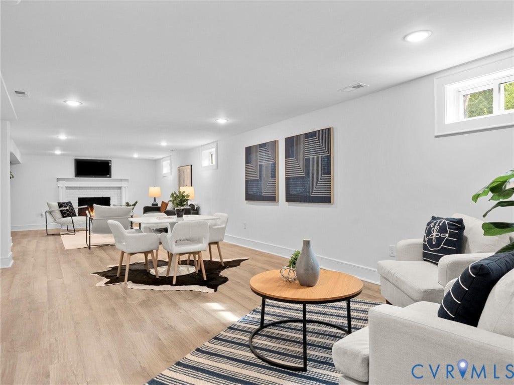 702 Westham Parkway, Westham, Henrico, VA 23229 Recessed lighting, wood-finish flooring, white walls, and a fireplace with a white mantel