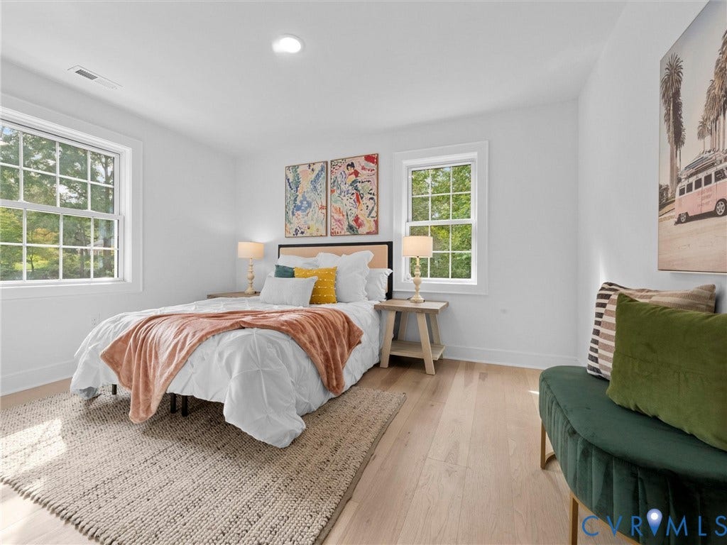 702 Westham Parkway, Westham, Henrico, VA 23229 Light wood-finish flooring, recessed ceiling lighting, two double-hung windows, and a built-in ceiling air register