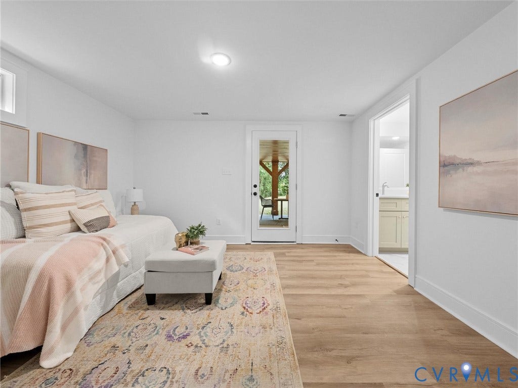 702 Westham Parkway, Westham, Henrico, VA 23229 Recessed lighting, wood-finish flooring, white walls, and a glass-paneled door