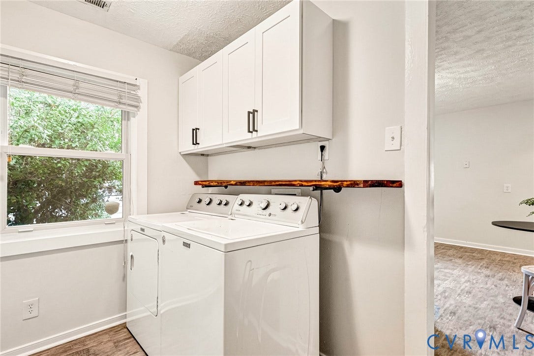 2817 Groveland Avenue, Green Park, Richmond, VA 23222 White upper cabinetry with matte black hardware