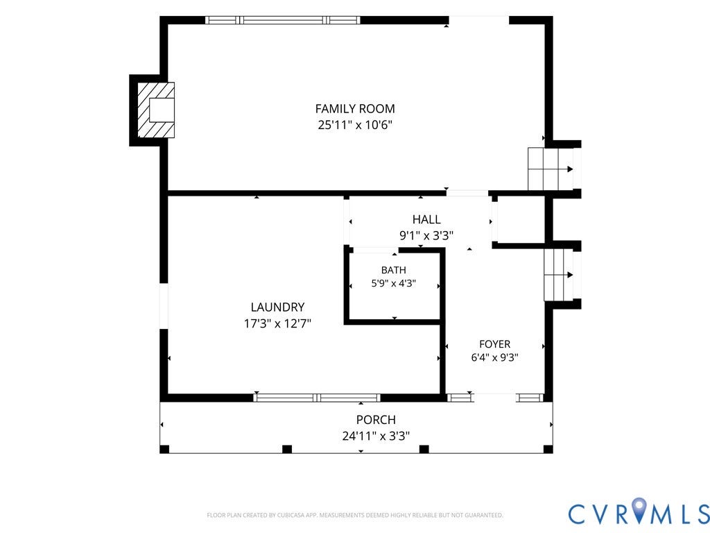 9209 Lydell Drive, Henrico, VA 23228 1st Floor- Family Room, Laundry Room, 1/2 Bath