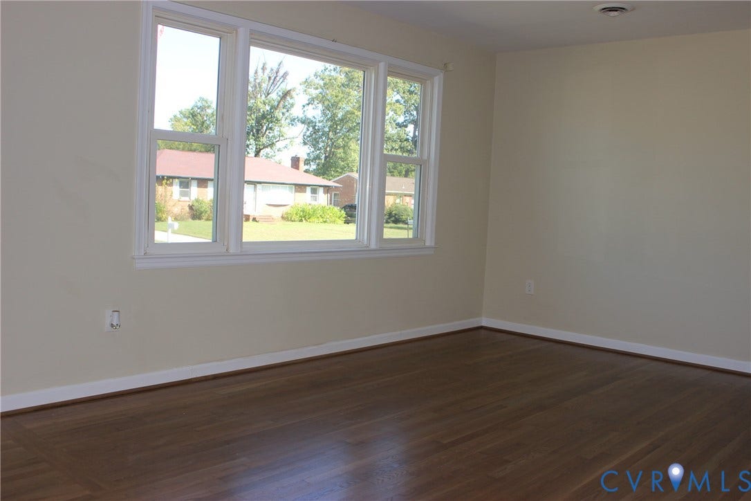 905 Williamsburg Road, Colonial Heights, VA 23834 Wood-finish flooring and a multi-panel window featuring a white frame