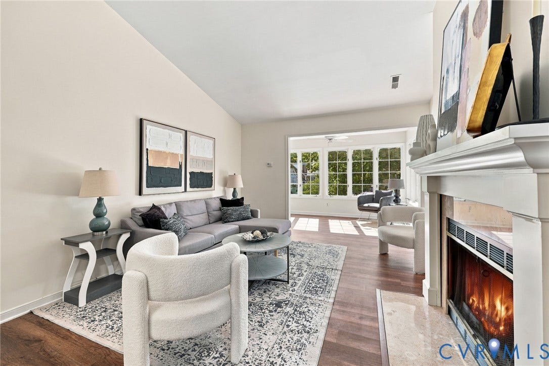 4661 Four Seasons Terrace, #F, Henrico, VA 23060 Cozy up by the wood burning fireplace