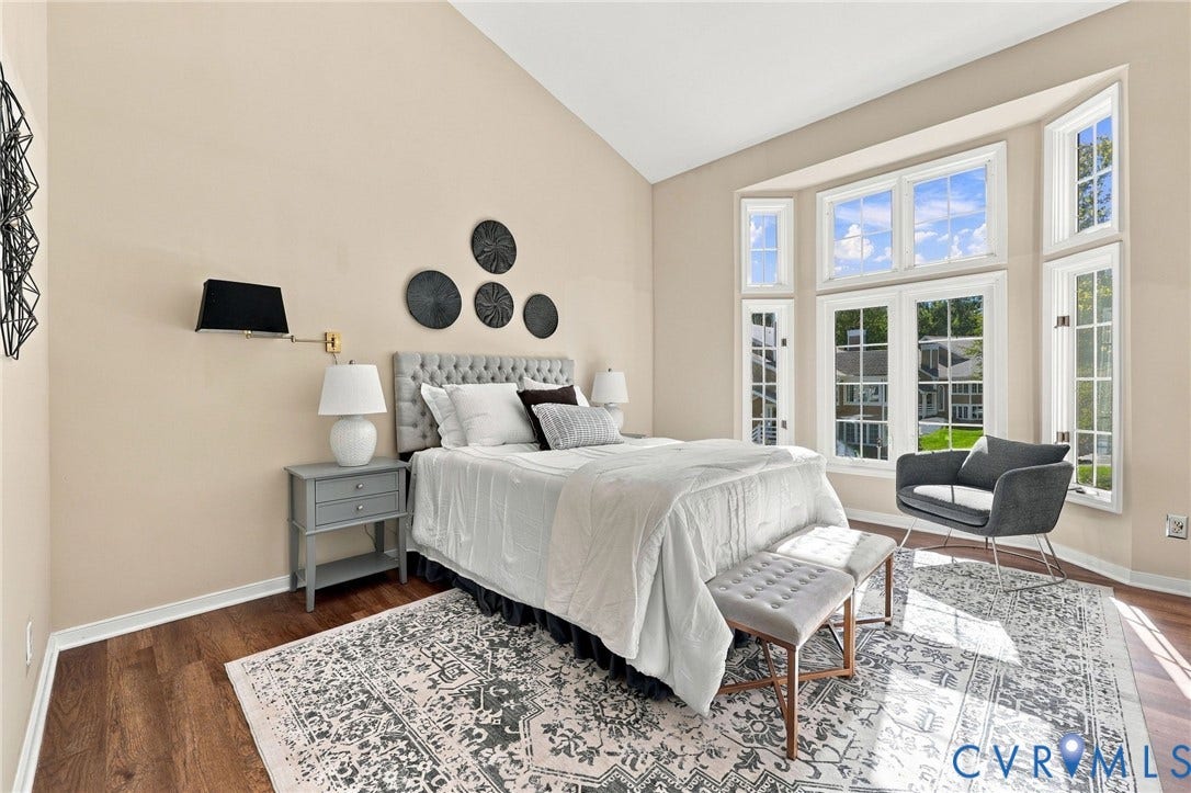 4661 Four Seasons Terrace, #F, Henrico, VA 23060 Spacious primary bedroom with sitting area