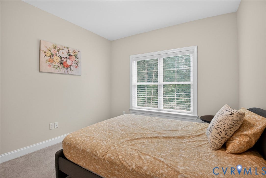Glen Allen, VA 23059 Neutral wall palette featuring expansive double-pane windows with integrated blinds and wall-to-wall carpeting