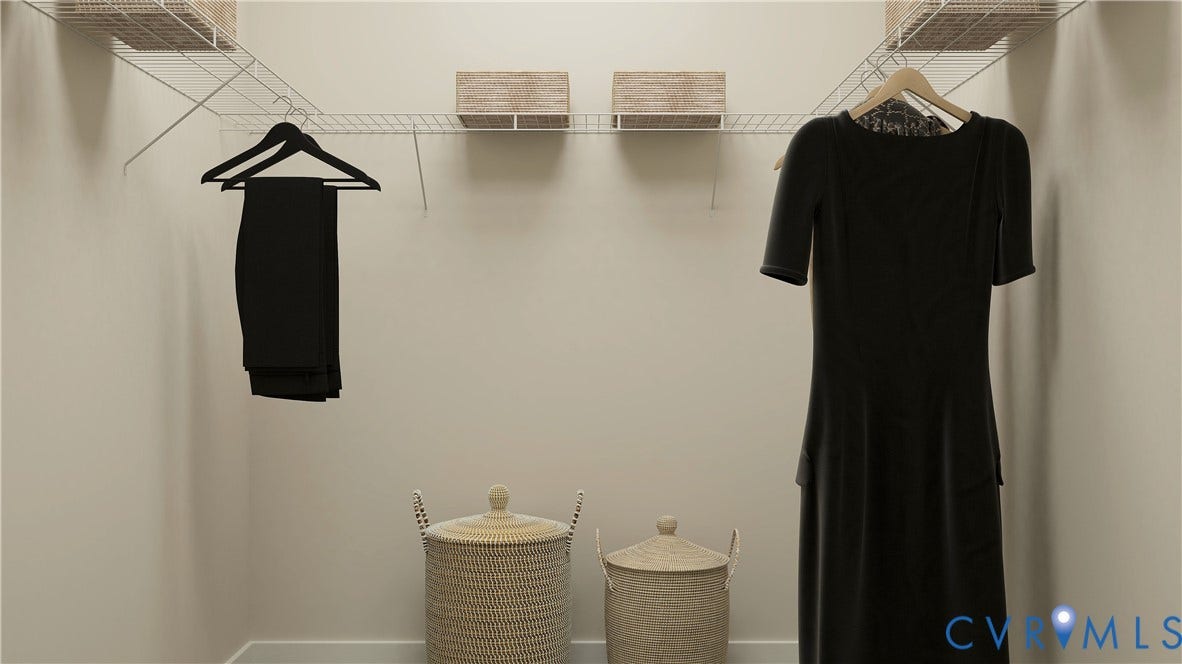 17313 Gossamer Drive, Chesterfield, VA 23120 Walk-in closet featuring white wire shelving and tiered storage racks
