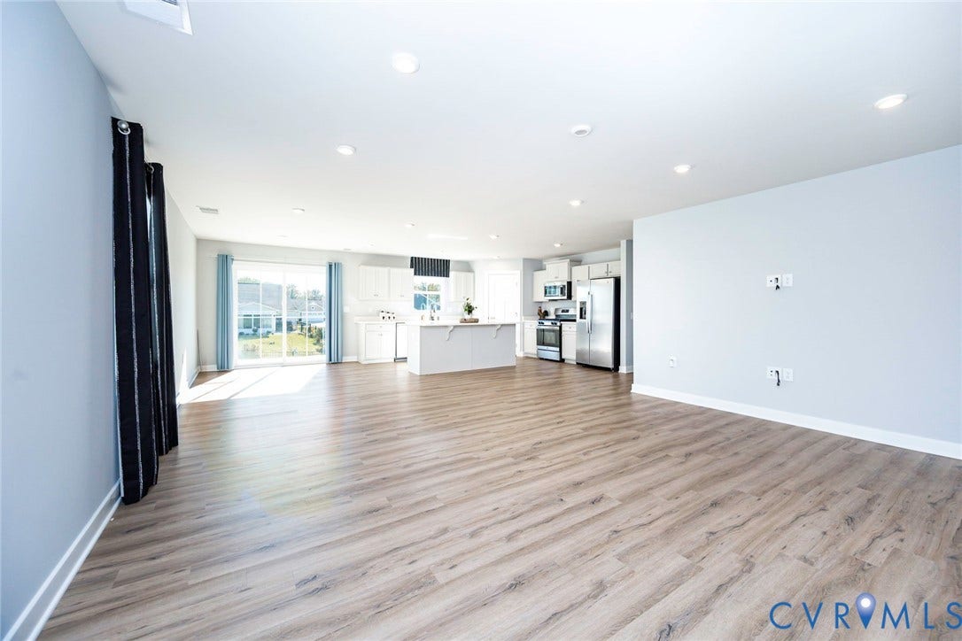 7577 Southamptonshire Way, Autum Pines, New Kent, VA 23124 Family Room with Luxury Vinyl Flooring and Recessed Lighting
