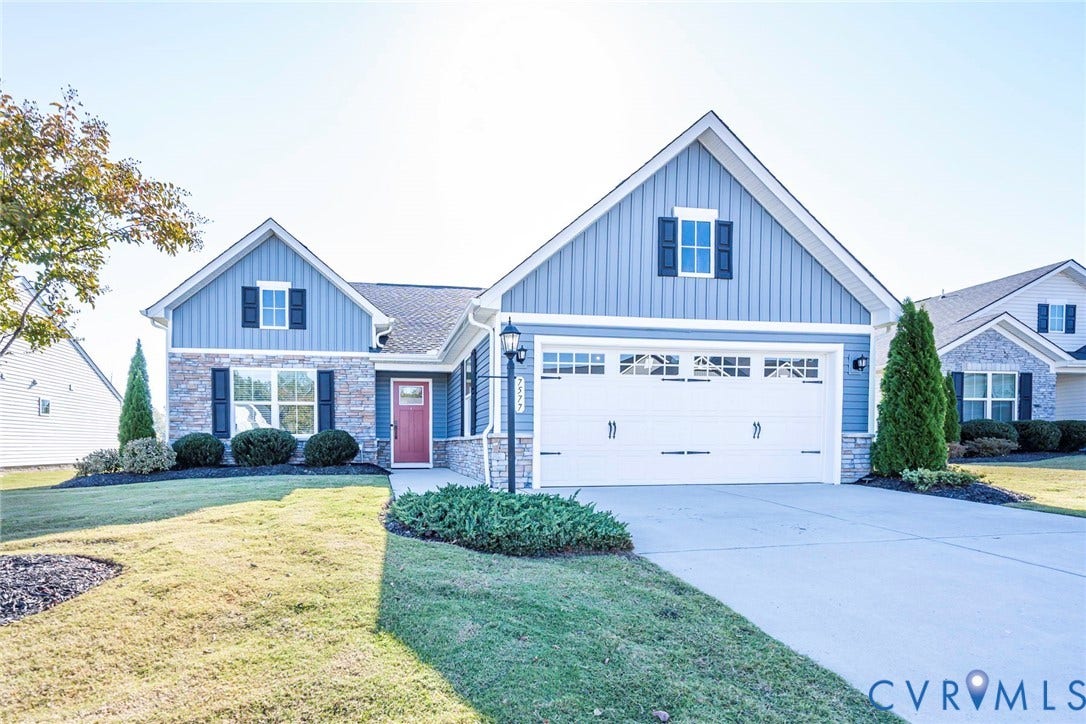 7577 Southamptonshire Way, Autum Pines, New Kent, VA 23124 Subject Single Level Craftsman Style Bungalow