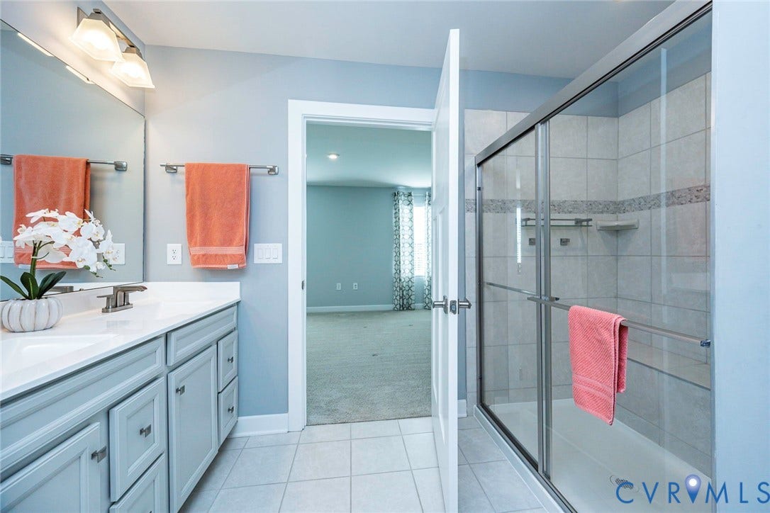 7577 Southamptonshire Way, Autum Pines, New Kent, VA 23124 Primary Bathroom looking into Bedroom