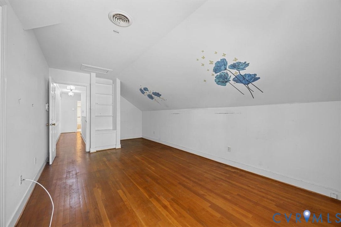108 Jankin Lane, Sandston, VA 23150 Upstairs Bed #3 with dormered ceiling and built in shelves