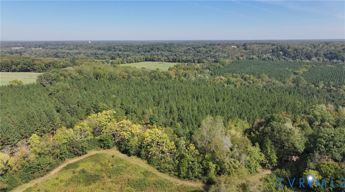 0 Old River Trail, Powhatan, VA 23139 Expansive acreage featuring mature forest canopy, open grass clearings, and diverse topographical variety