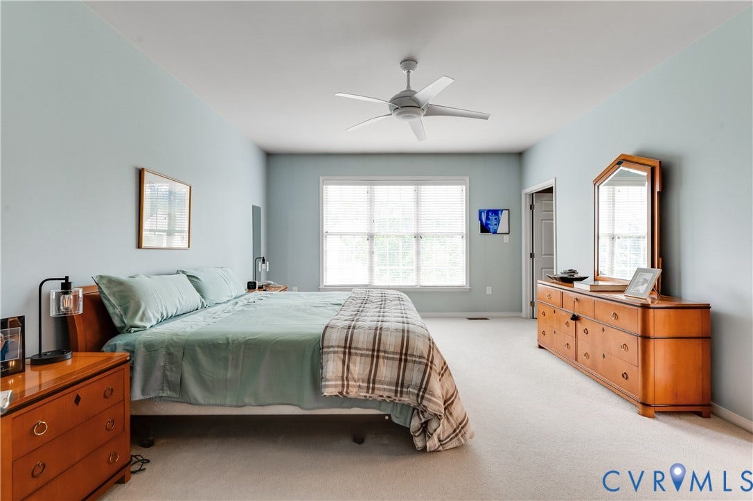 704 Taylors Hill Court, Manakin Sabot, VA 23103 Spacious room featuring light blue walls and neutral carpeting