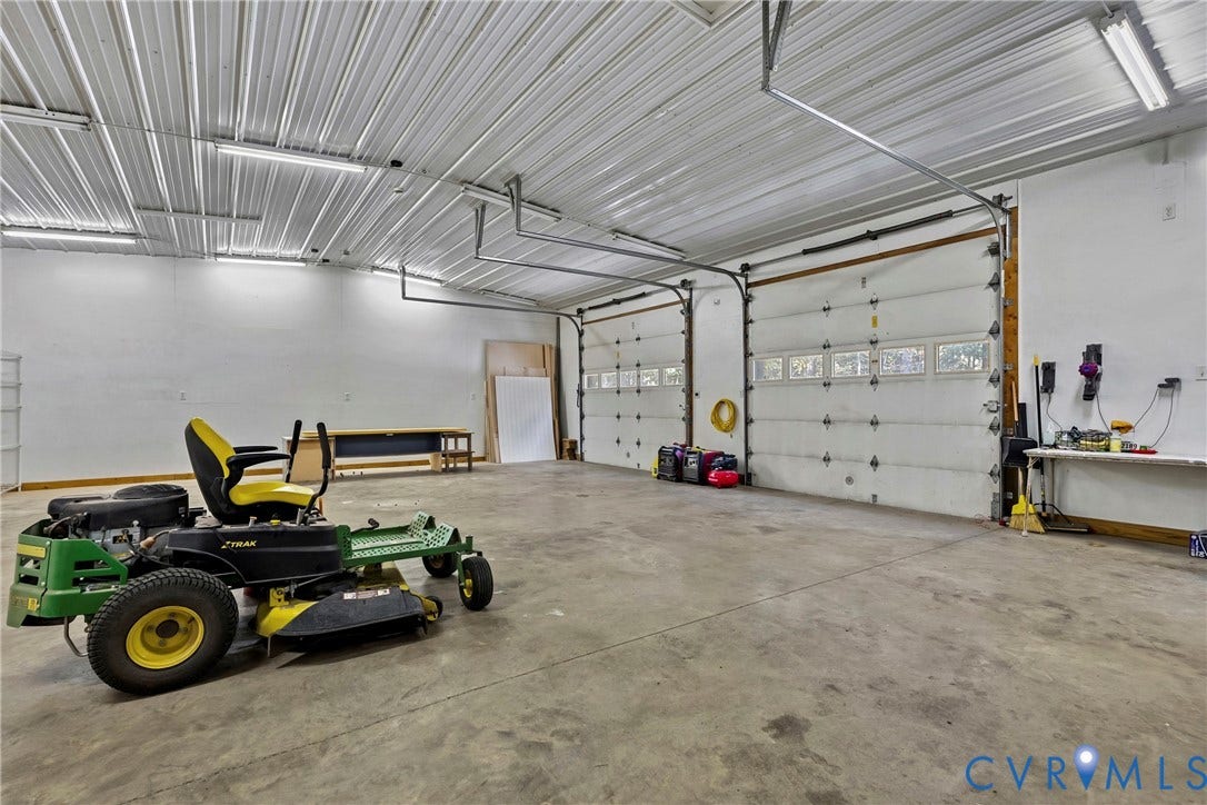 11401 Pinhook Road, Rockville, VA 23146 30'x40', 1,200 sqft detached workshop. lift-ready, AC, heated floors, bathroom