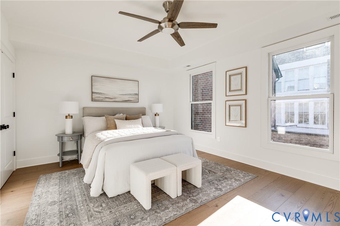 2509 M Street, Church Hill, Richmond, VA 23223 2nd Floor Primary Bed located in rear.