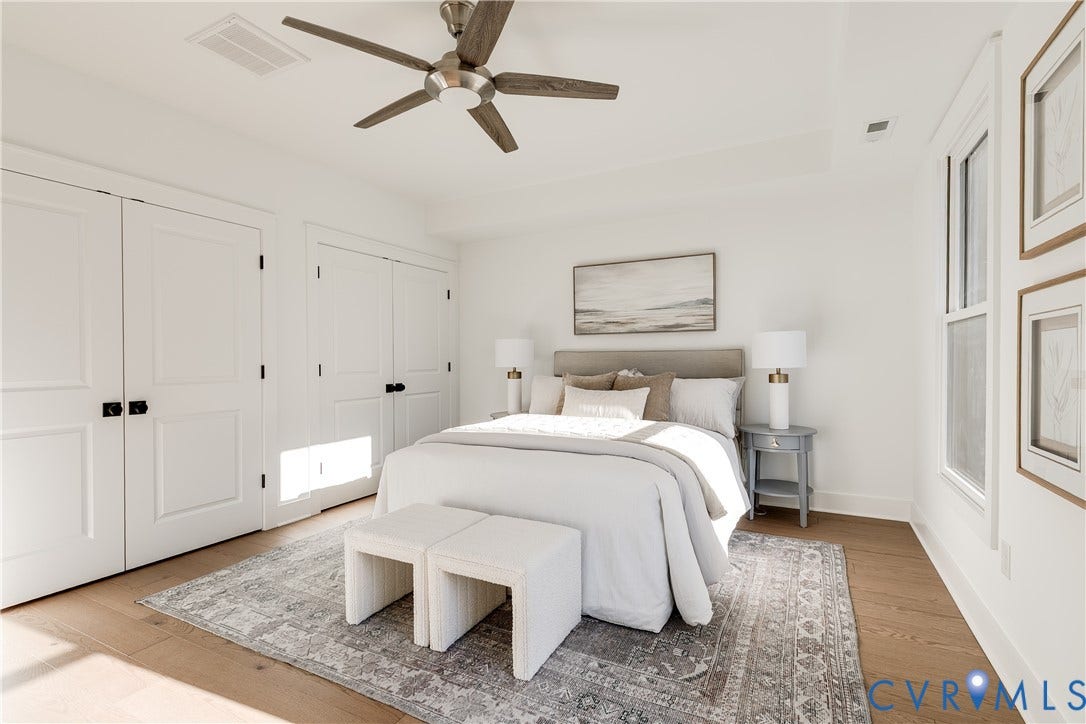 2509 M Street, Church Hill, Richmond, VA 23223 2nd Floor Primary Bed located in rear.