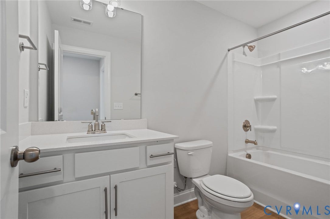 5060 Lorkimwood Road, Lawson Mill, Chesterfield, VA 23832 Optional 2nd Floor Bathroom. This home is TO BE BUILT. The photo represents the plan, not the actual home. Design selections may vary.