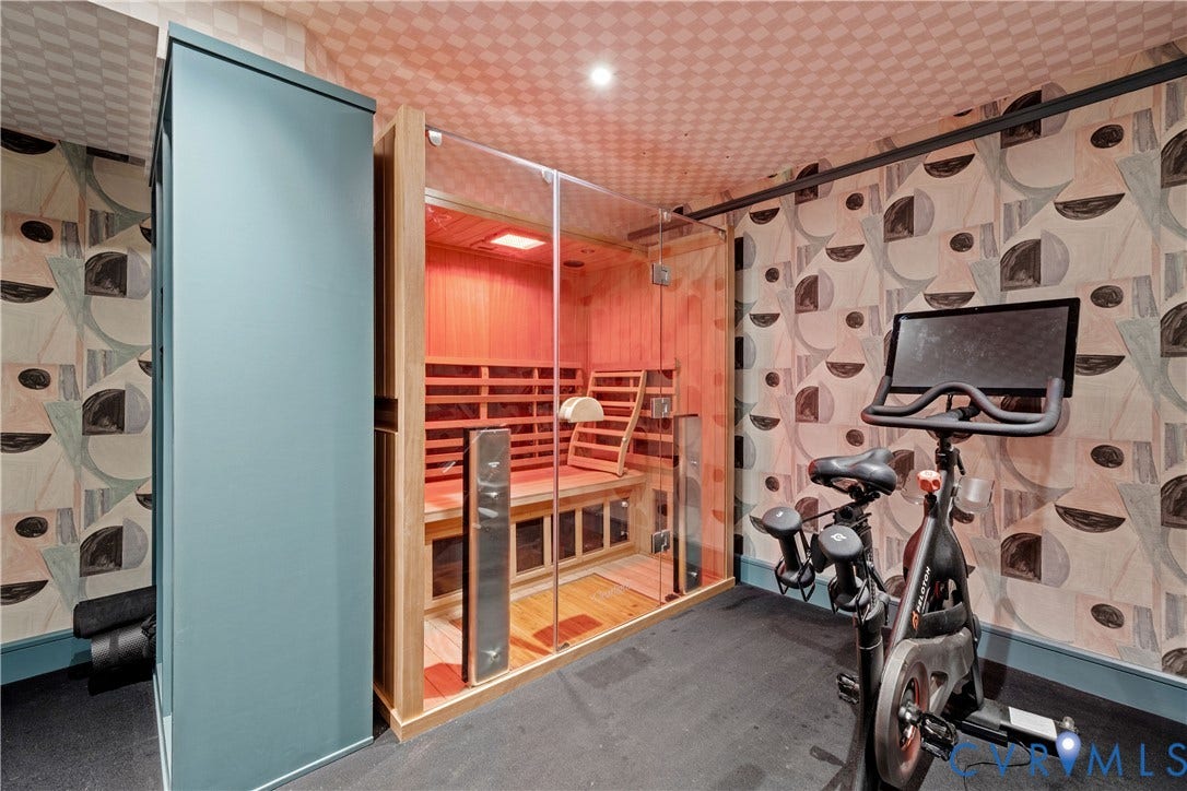 301 Lock Lane, Windsor Farms, Richmond, VA 23226 The sauna in the exercise room conveys.