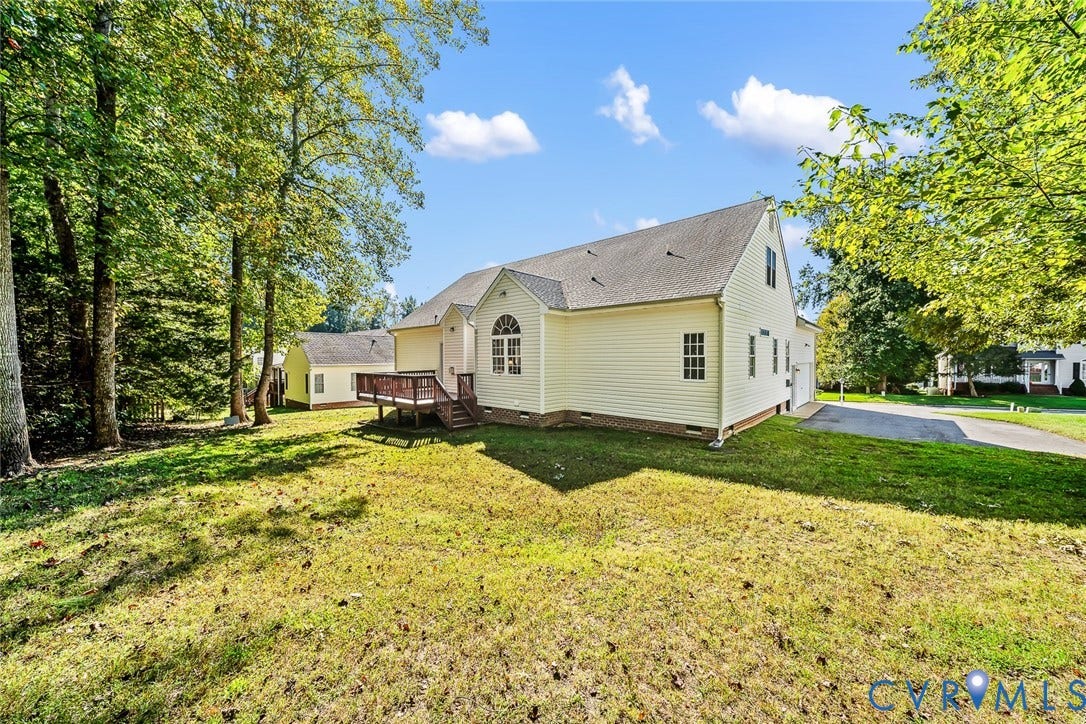 Rear Elevation and backyard