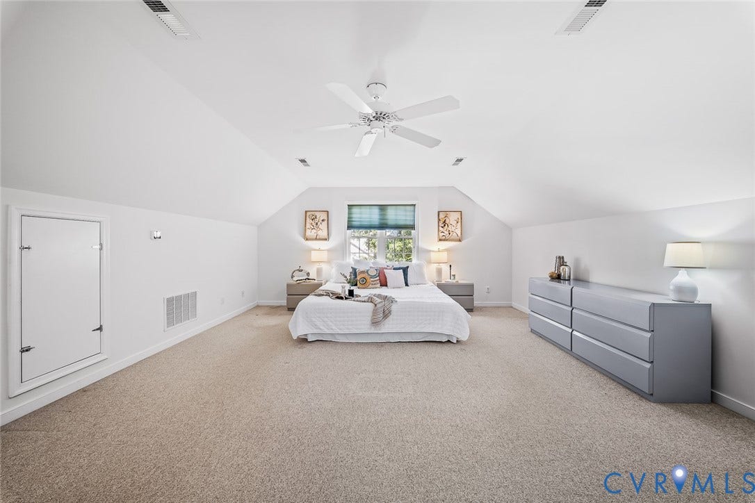 2nd Floor Primary with ensuite, walk-in closet and walking attic