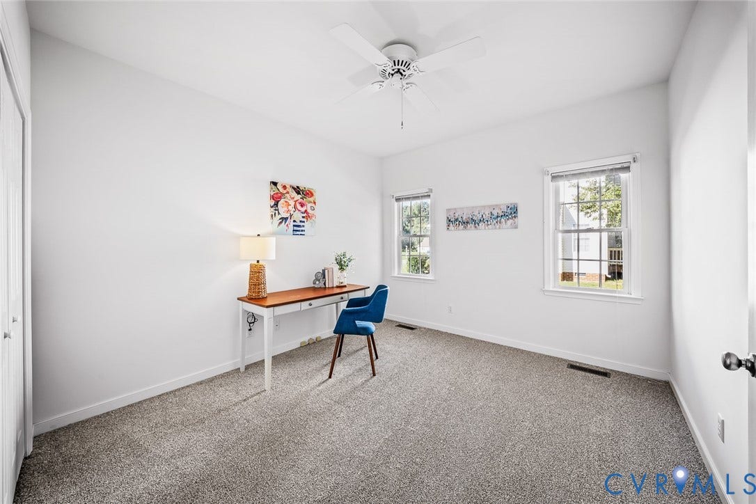 1st Floor bedroom with closet and ceilign fan