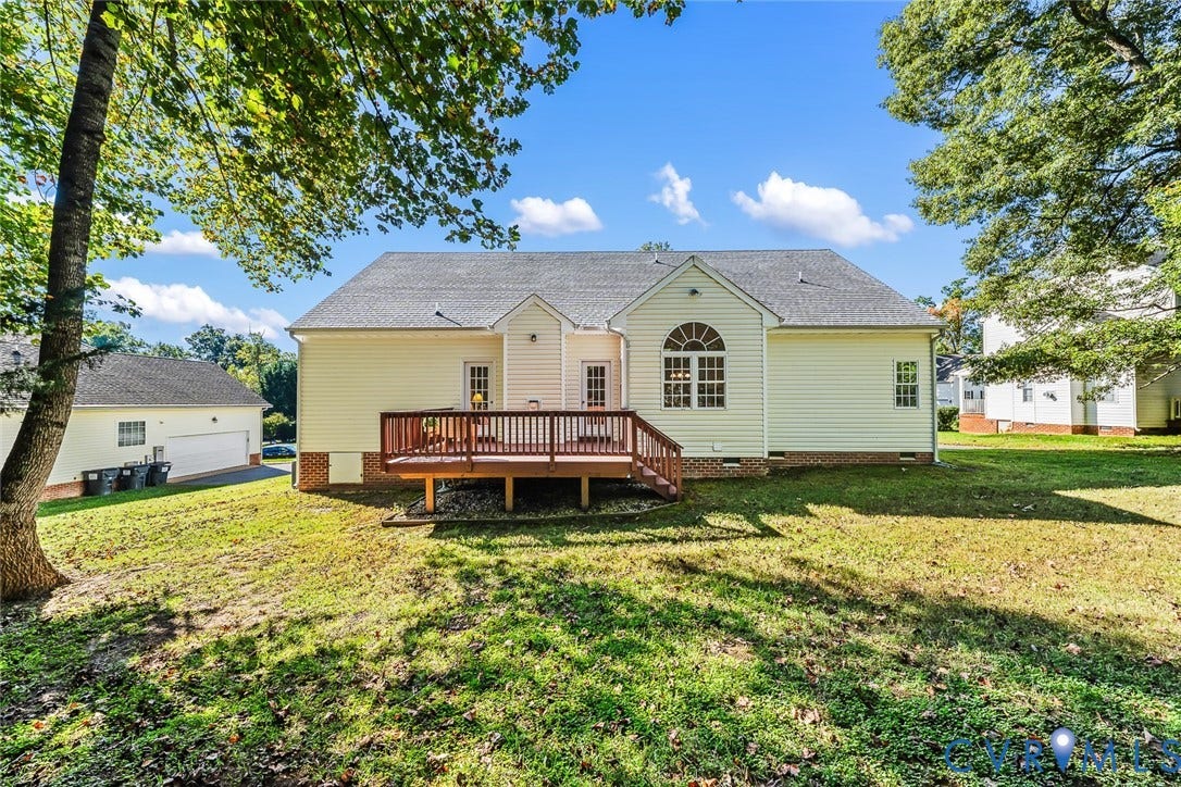 Rear Elevation and backyard