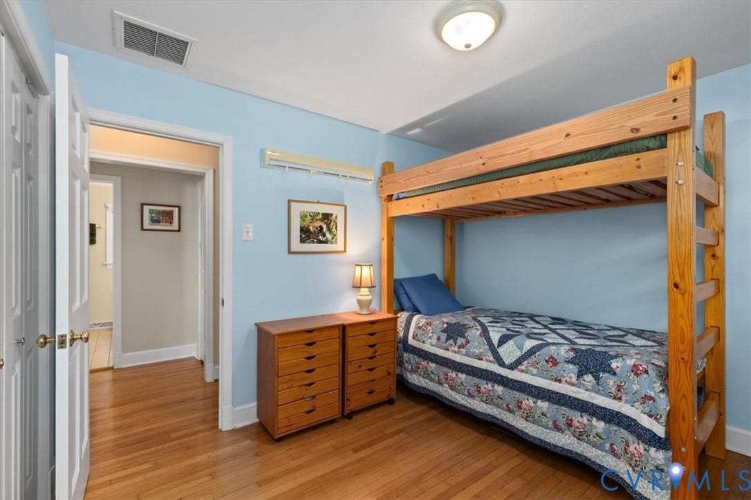 5111 Hurop Road, Sandston, VA 23150 Hardwood flooring, wall-mounted climate control unit, and ceiling-mounted flush light fixture