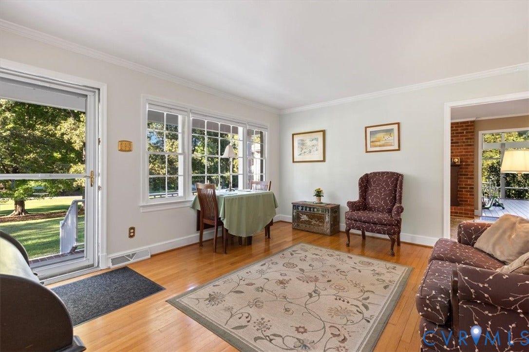 5111 Hurop Road, Sandston, VA 23150 Hardwood flooring, multi-pane windows, crown molding, and a full-light glass panel door