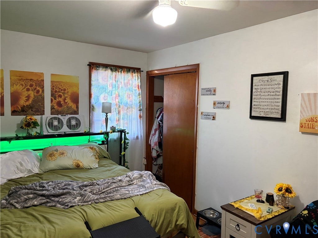 106 Verbov Avenue, Lundsford, Colonial Heights, VA 23834 Bedroom featuring a closet with a wood-finish door and a ceiling-mounted light fixture