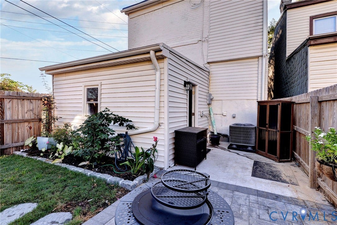 730 N 23RD Street, Union Hill, Richmond, VA 23223 Hardscaped patio, space for grilling and gardening.
