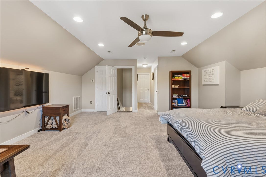 11829 Old School Road, Twin Hickory, Glen Allen, VA 23059 Third floor huge bedroom/bonus room with closet, walk-out storage and full bath.