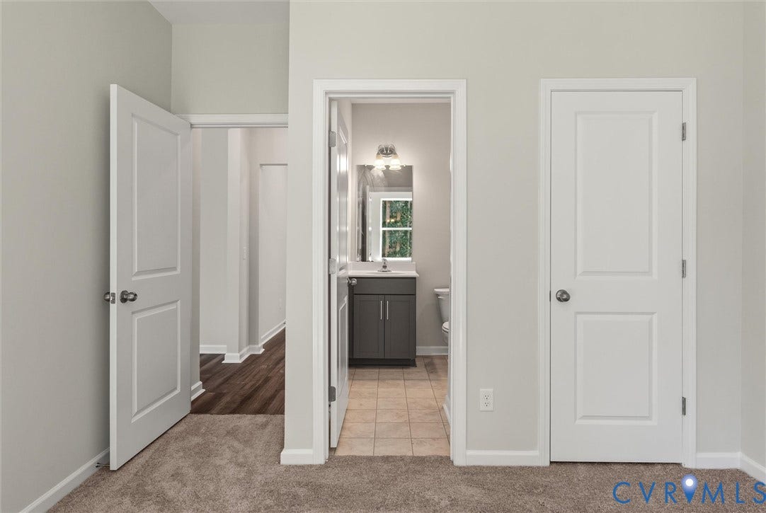 5048 Lorkimwood Road, Lawson Mill, Chesterfield, VA 23832 First Floor Guest Suite. This home is TO BE BUILT. The photo represents the plan, not the actual home. Design selections may vary.