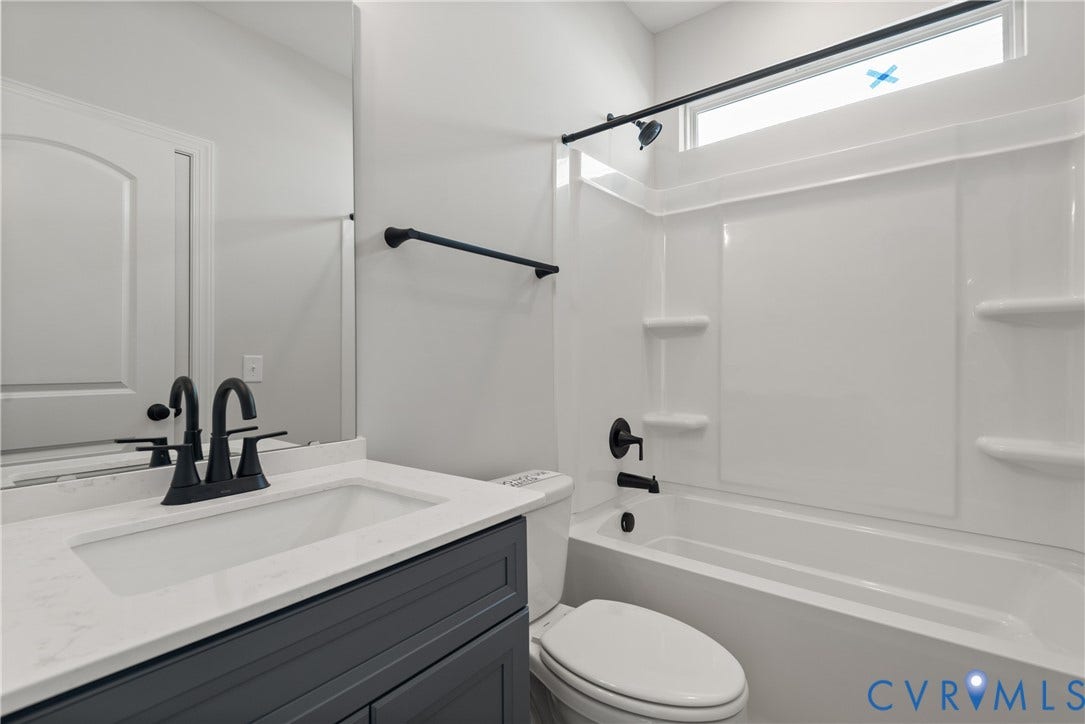 5036 Lorkimwood Road, Lawson Mill, Chesterfield, VA 23832 First Floor Guest Suite Bath. This home is TO BE BUILT. The photo represents the plan, not the actual home. Design selections may vary.
