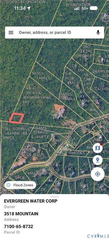 Property Tax Map. Identifying parcel boundaries and ownership details for the property