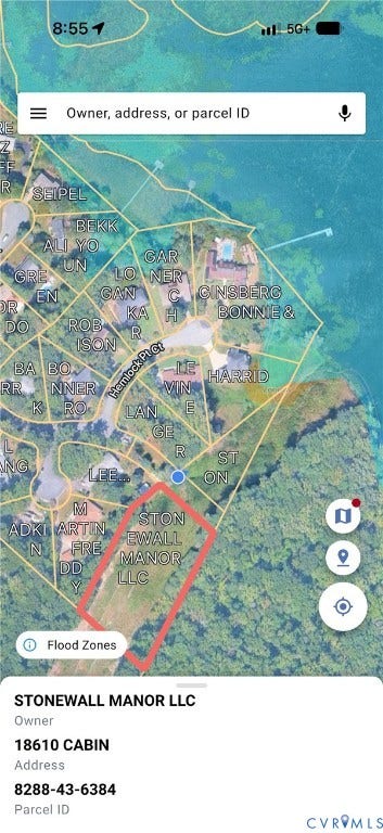 Parcel Map. Indicating the geographic boundaries and ownership records for the property