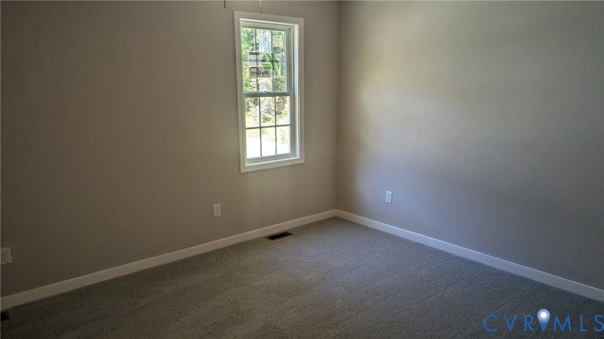 3006 Plumtree Street, South Chesterfield, VA 23834 Neutral-toned walls, wall-to-wall carpeting, and a single-hung window with a grid pattern