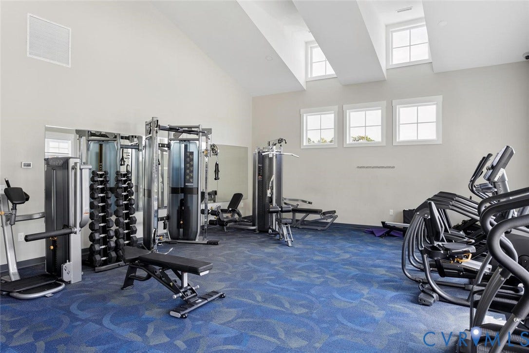 6177 Bowline Lane, Chesterfield, VA 23234 Premium community amenities featuring a fully equipped, modern fitness center just steps away.