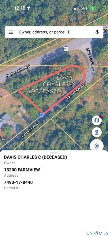 13200 Farmview Road, Farmveiw Rd, Triangle, VA 20181 Property Tax Map. Identifying the ownership status, official address, and parcel identification number for the property