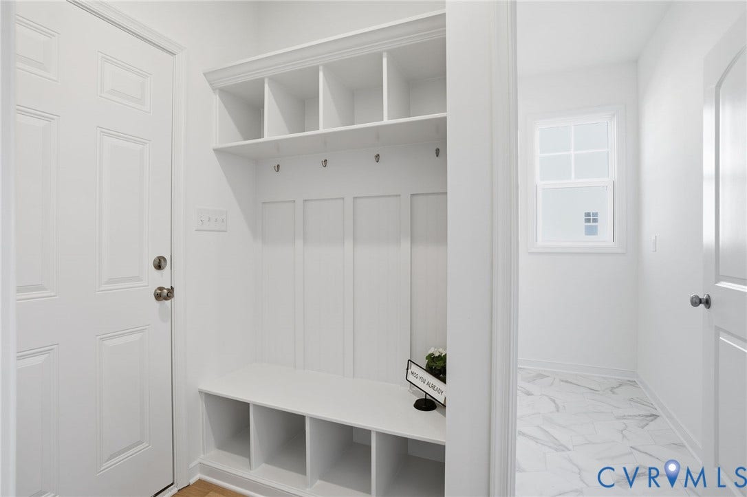 9991 Boschen Woods Place, Boschen Woods, Chesterfield, VA 23838 Mudroom -Photo represents the actual home