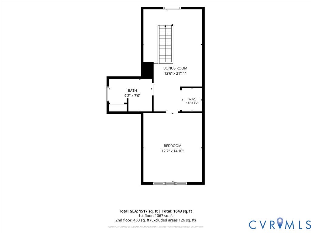 124 Suffolk Avenue, Chesterfield Highlands, Colonial Heights, VA 23834 Floor plan - upper level