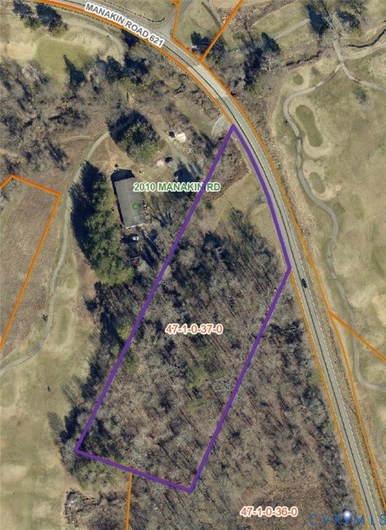 2010 Manakin Road, Sycamore Creek, Goochland, VA 23103 Property Tax Map. Identifying the parcel boundaries and tax reference number for the property