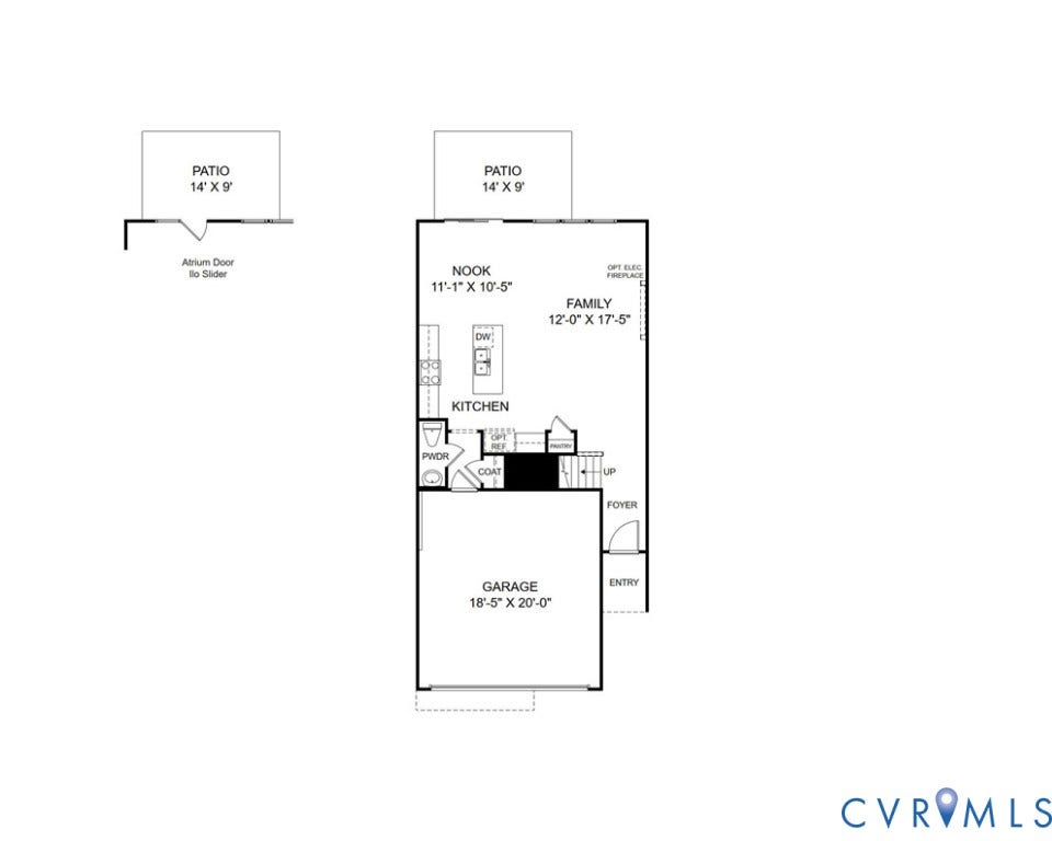 10965 Rushing Rapids Lane, River Mill Townhomes, Glen Allen, VA 23059 First Floor w/ available structural options.